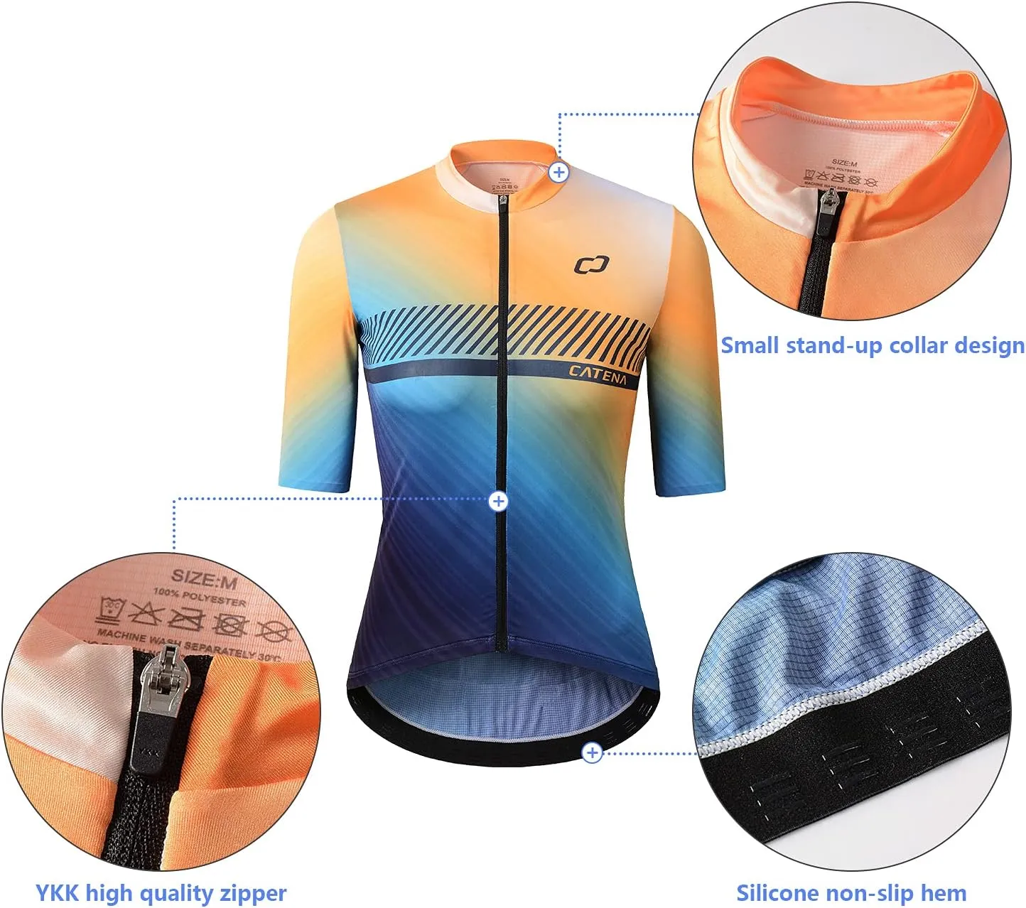 Women's Cycling Jersey Short Sleeve Shirt High Elastic Athletic Training Sports T-Shirt