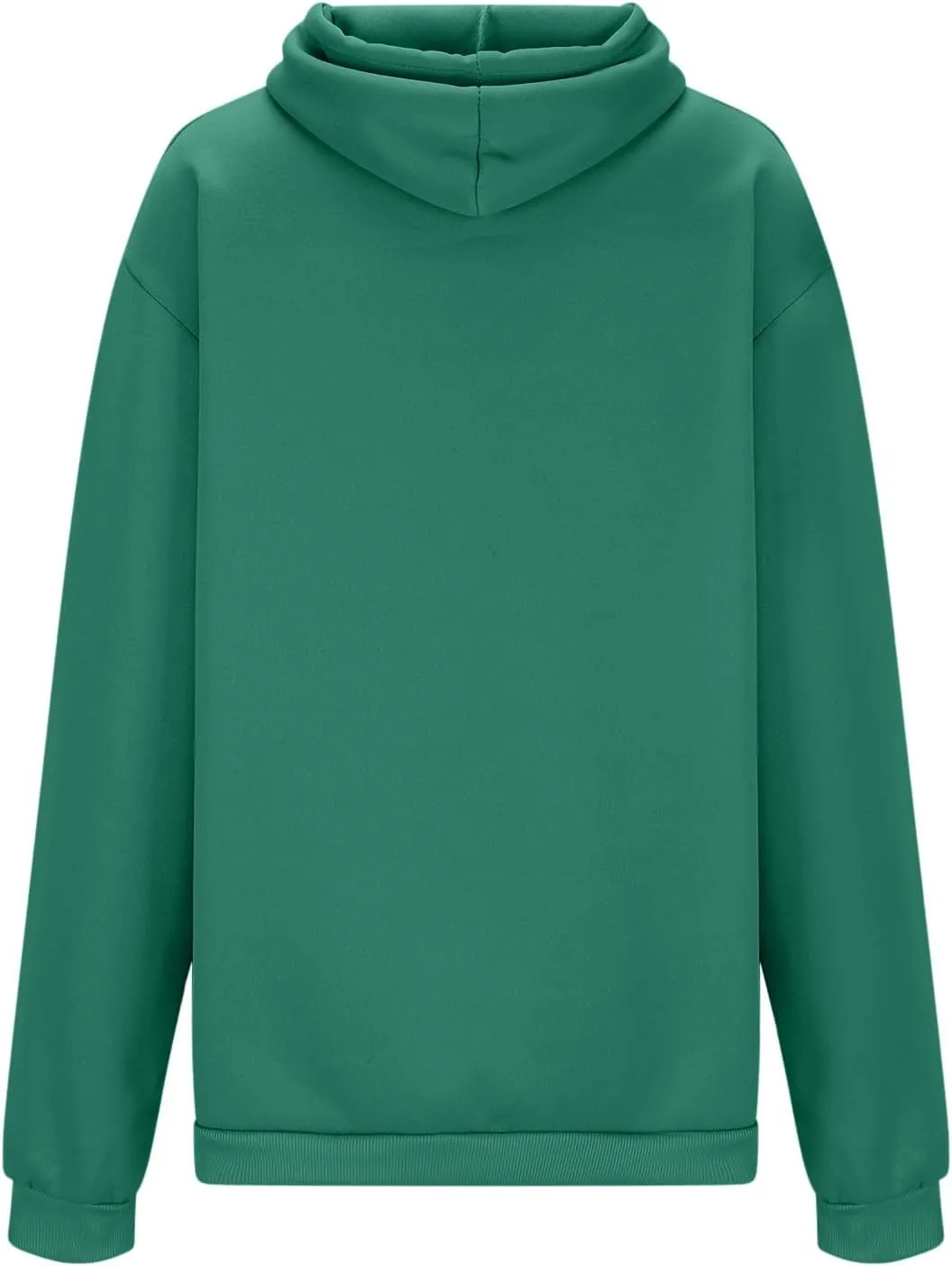 Women's Graphic Hoodies Heart Print Drawstring Long Sleeve Pocket Sweatshirt Casual Loose Fit Crewneck Pullover Tops