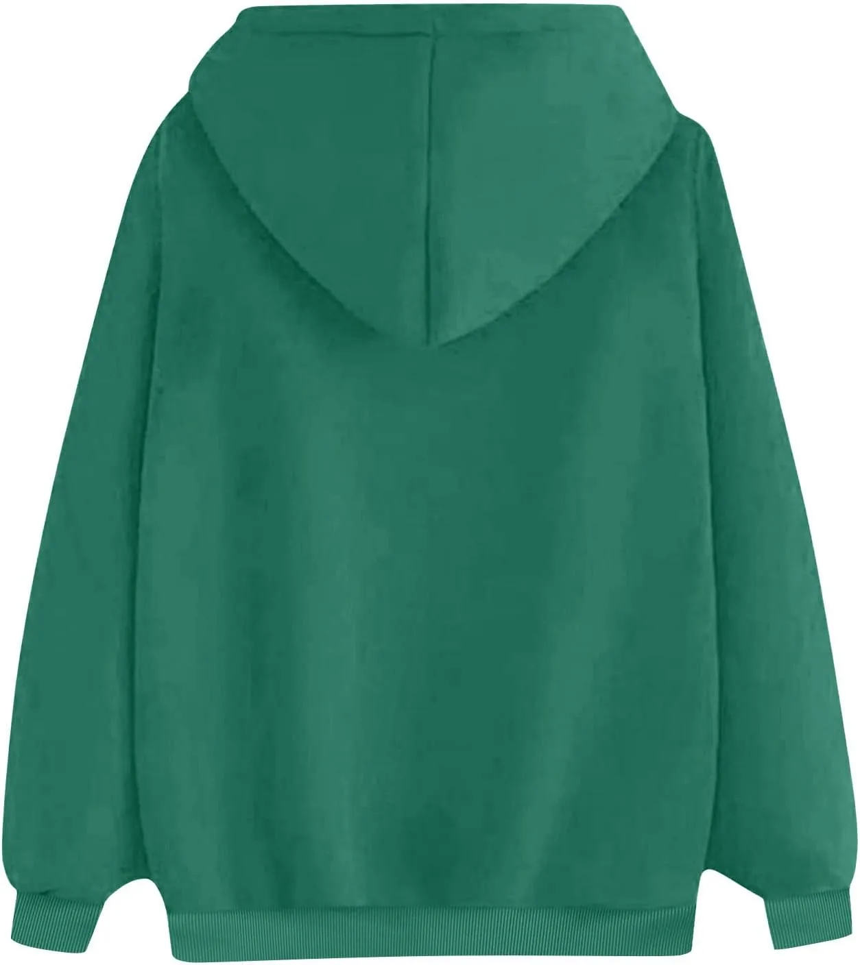 Women's Graphic Hoodies Heart Print Drawstring Long Sleeve Pocket Sweatshirt Casual Loose Fit Crewneck Pullover Tops