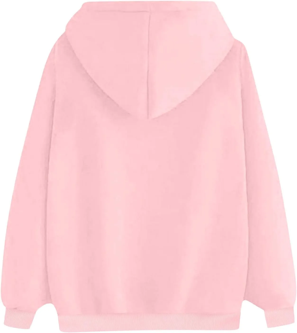 Women's Graphic Hoodies Heart Print Drawstring Long Sleeve Pocket Sweatshirt Casual Loose Fit Crewneck Pullover Tops