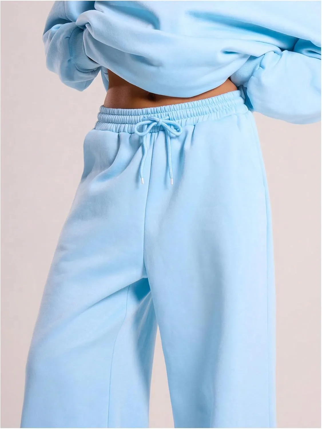 Women's Grey Wide Leg Sweatpants Joggers Casual Baggy Pants Fall Pants XXS-XXXXL