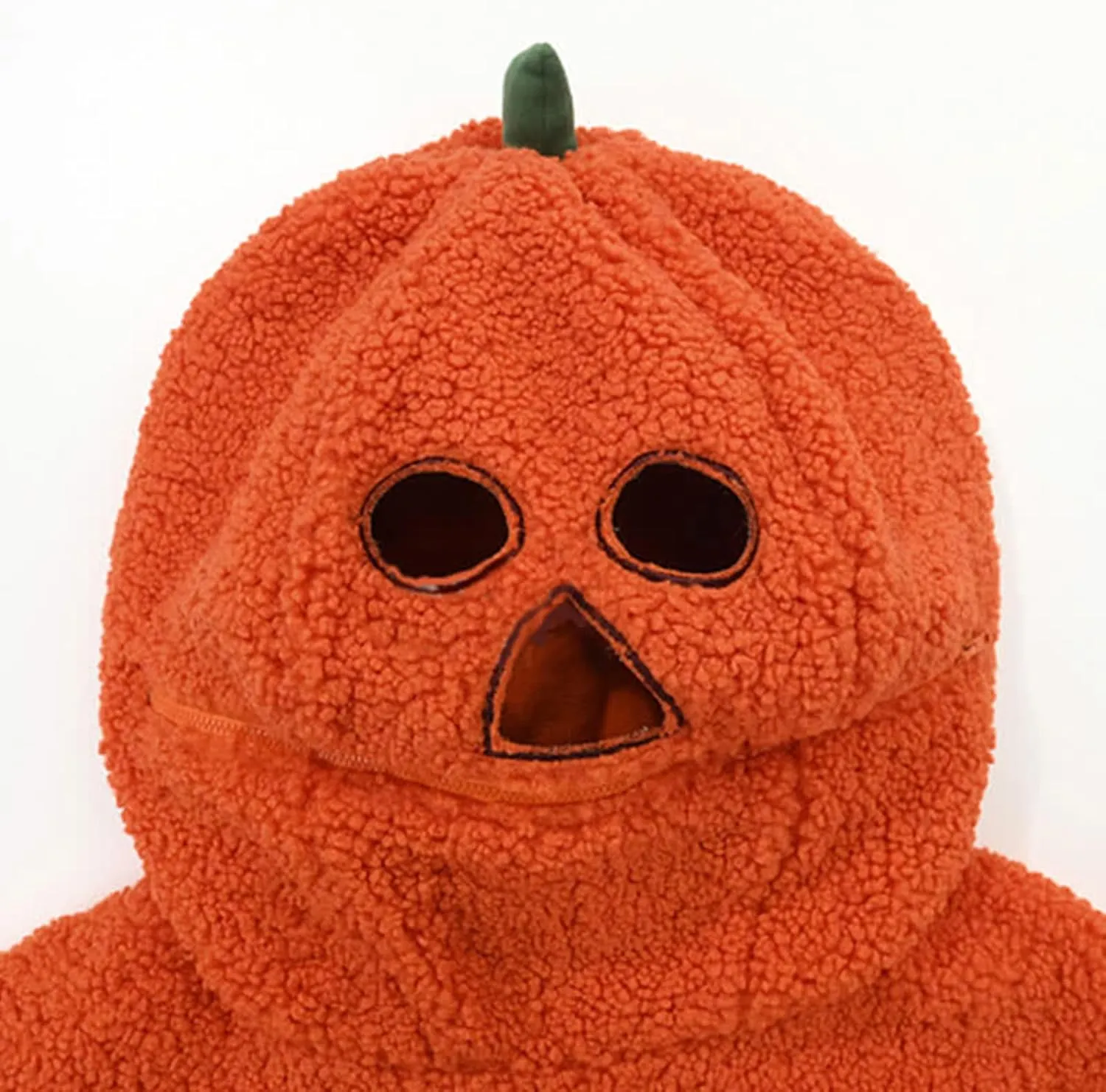 Womens Halloween Costumes Funny Pumpkin Face Hoodie Cute Plush Pullover Sweaters with Pocket Oversized Sweatshirt