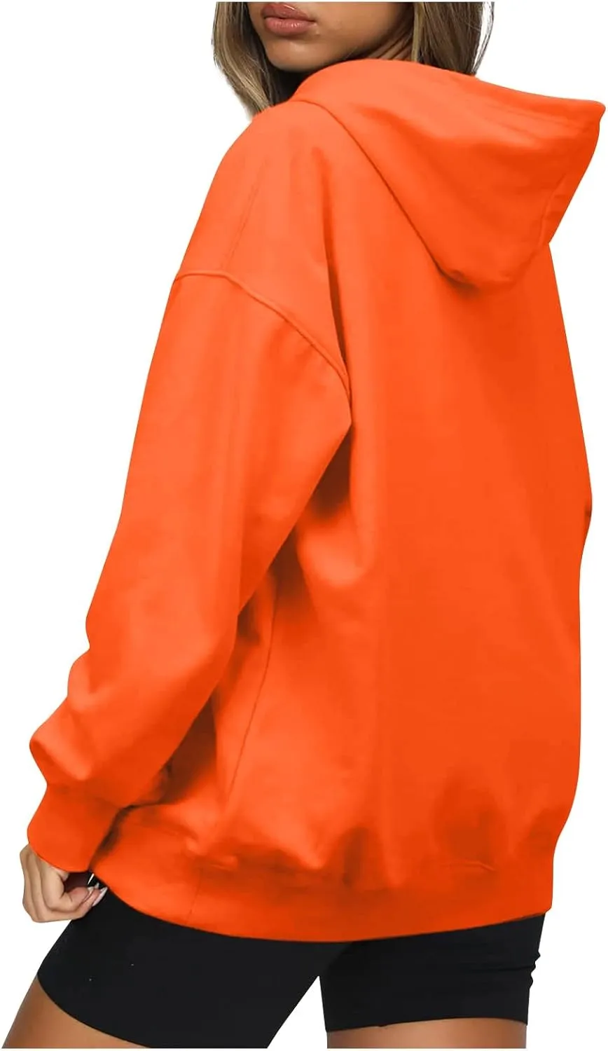 Women's Hoodie Sweatshirts Drawstring Casual Long Sleeve Hooded Pullover Sweatshirts with Pockets