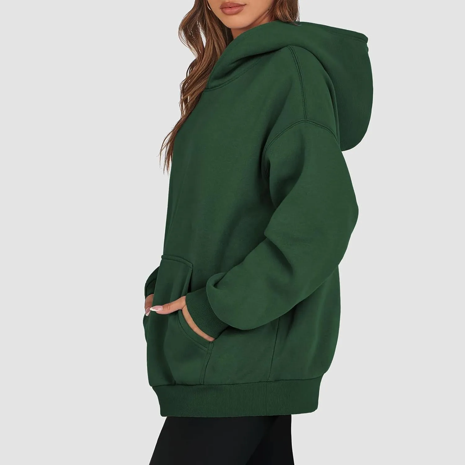 Womens Hoodies Pullover Trendy Y2k Cute Oversized Sweatshirt Fleece Lined Long Sleeve Fall Sweatshirts with Pockets