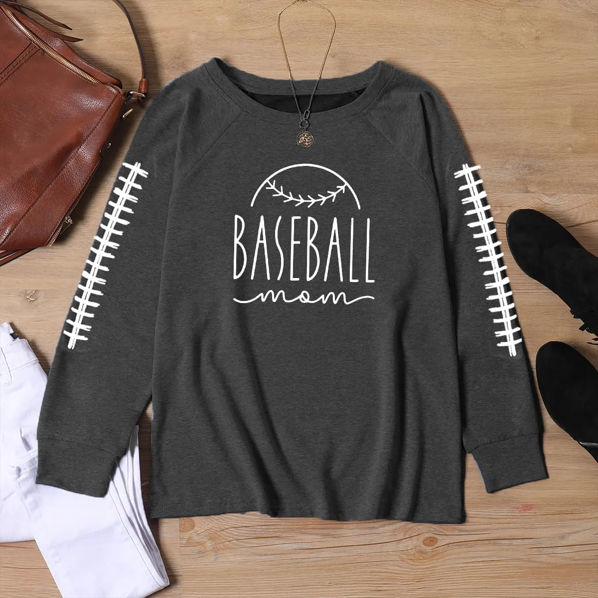 Womens Long Sleeve Shirt Pullover Tops, Loose Casual Crewneck T-Shirt Lightweight Sweatshirt
