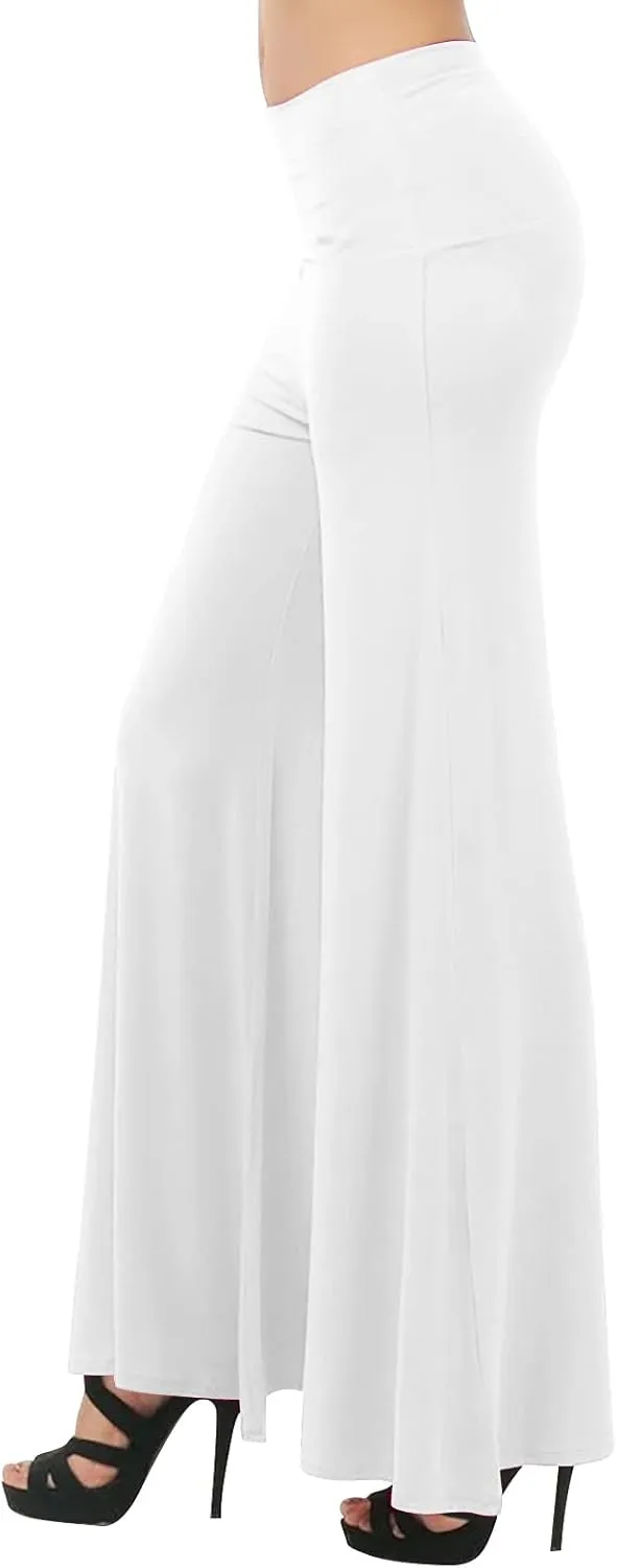 Women's Loose High Waist Wide Leg Pants Workout Out Casual Trousers Yoga Gym Flared Pants Palazzo Dress Pants