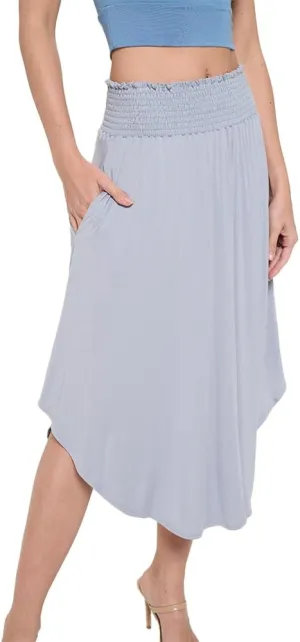 Women's Midi Long Skirt, Flowy, Sexy Outfit, High Waisted, Summer Outfit, Pull On, Casual