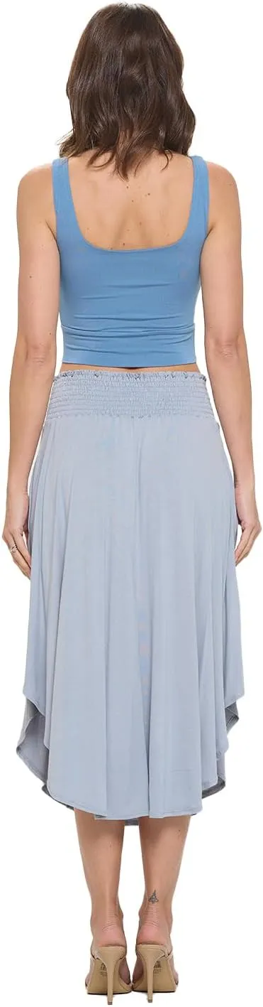 Women's Midi Long Skirt, Flowy, Sexy Outfit, High Waisted, Summer Outfit, Pull On, Casual