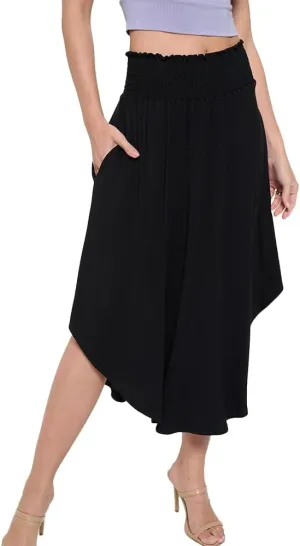 Women's Midi Long Skirt, Flowy, Sexy Outfit, High Waisted, Summer Outfit, Pull On, Casual