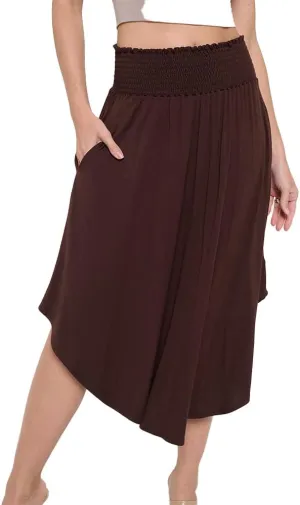 Women's Midi Long Skirt, Flowy, Sexy Outfit, High Waisted, Summer Outfit, Pull On, Casual