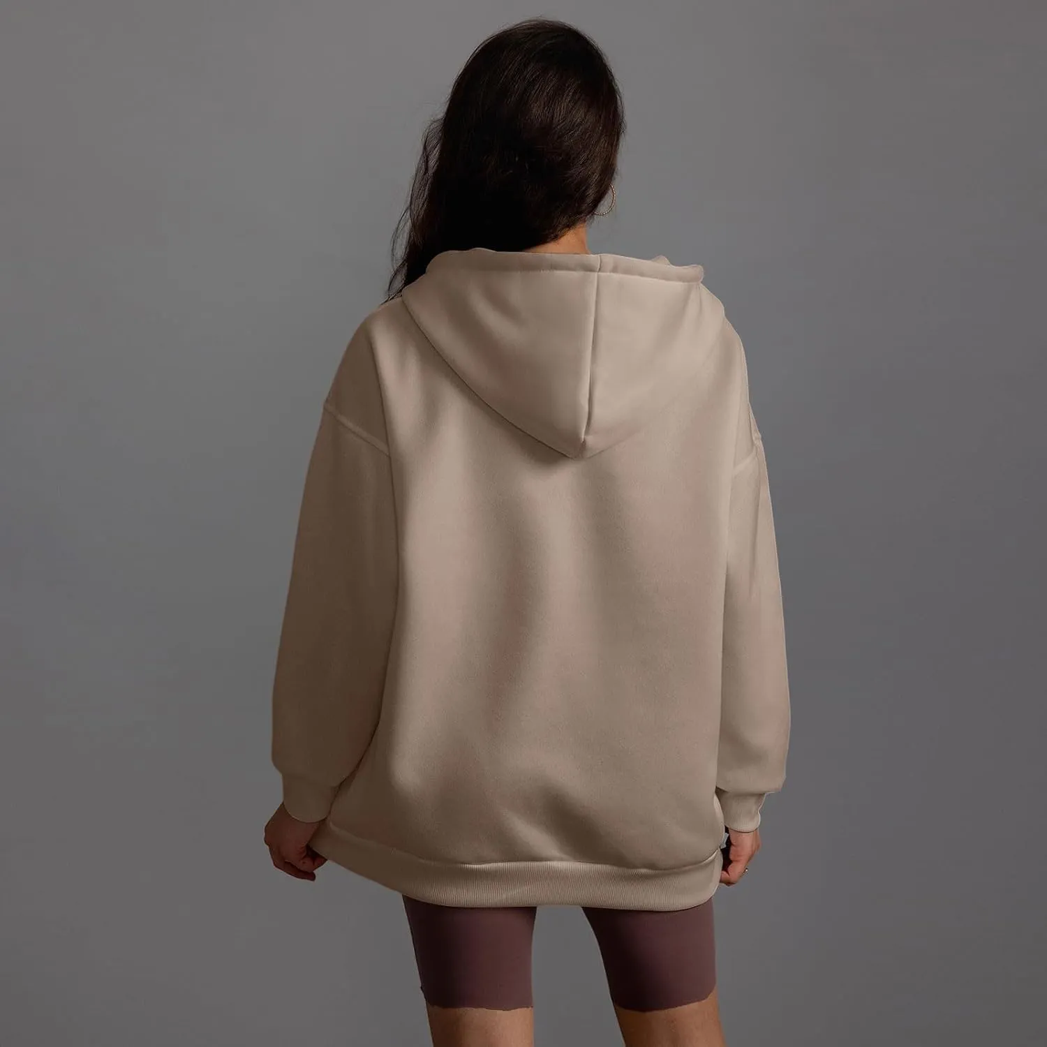 Womens Oversized Hoodies Casual Fall Teen Girls Preppy Clothes 2024 Trendy Long Sleeve Pullover V Neck Sweatshirts