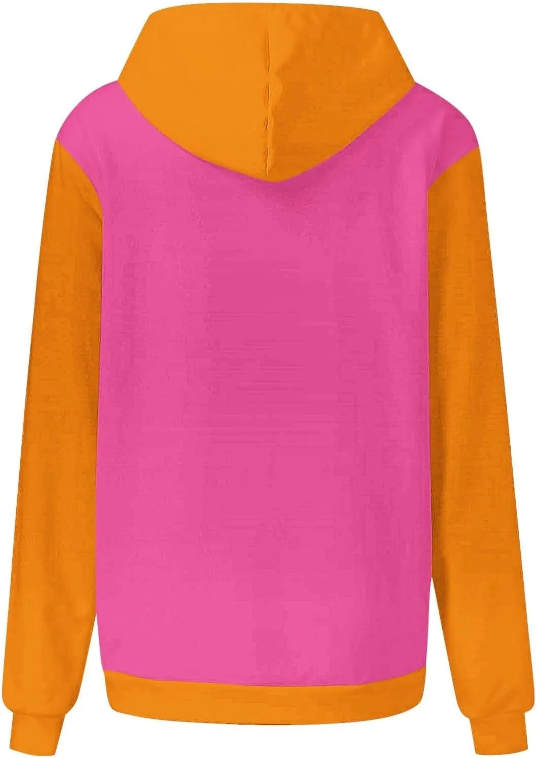 Women's Oversized Hoodies Fall Fashion Long Sleeve Hooded Sweatshirt Trendy Color Block Patchwork Y2k Pullover Tops