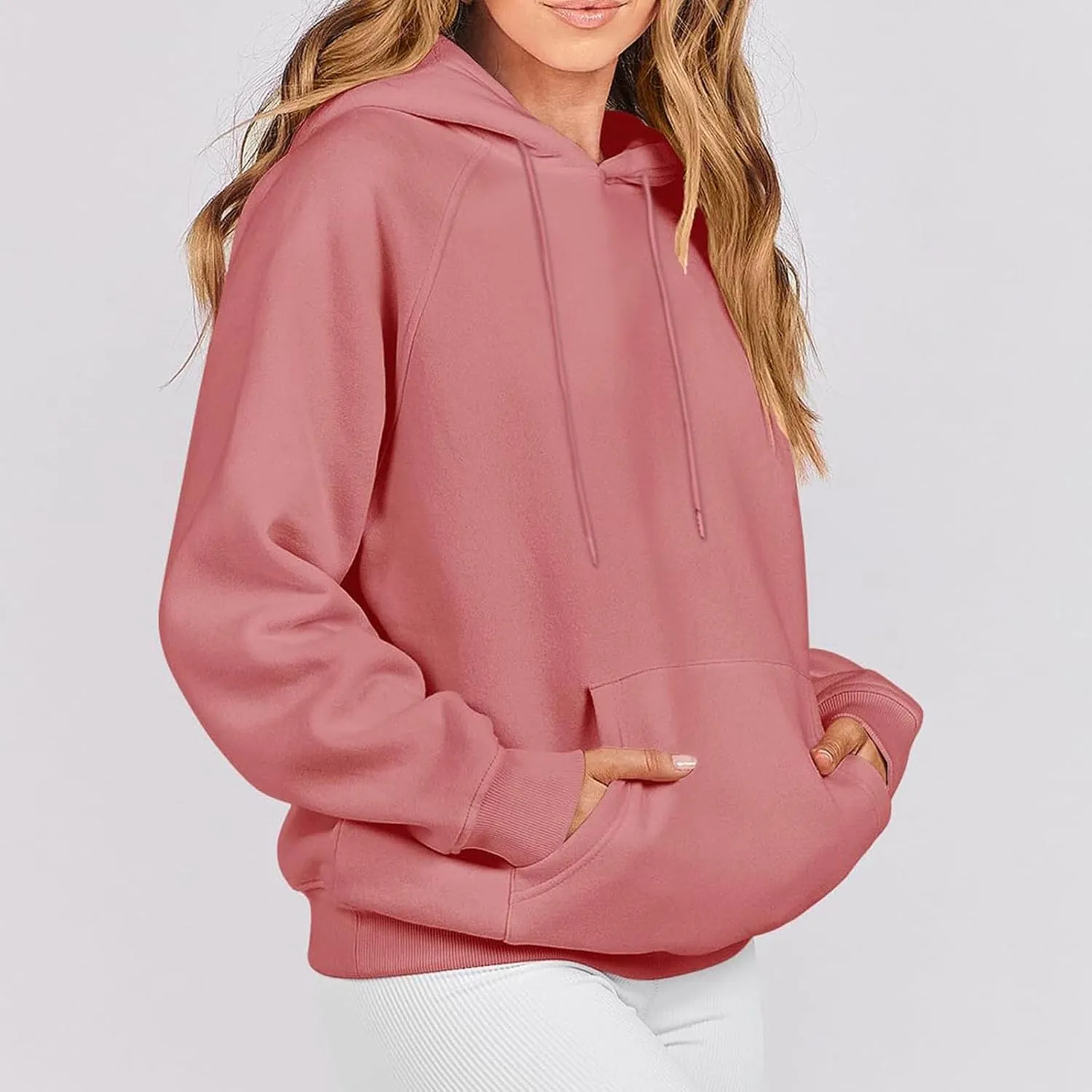 Womens Oversized Hoodies Sweatshirts Fleece Hooded Pullover Sweater Tops Long Sleeve Fall Fashion Outfits Clothes 2023