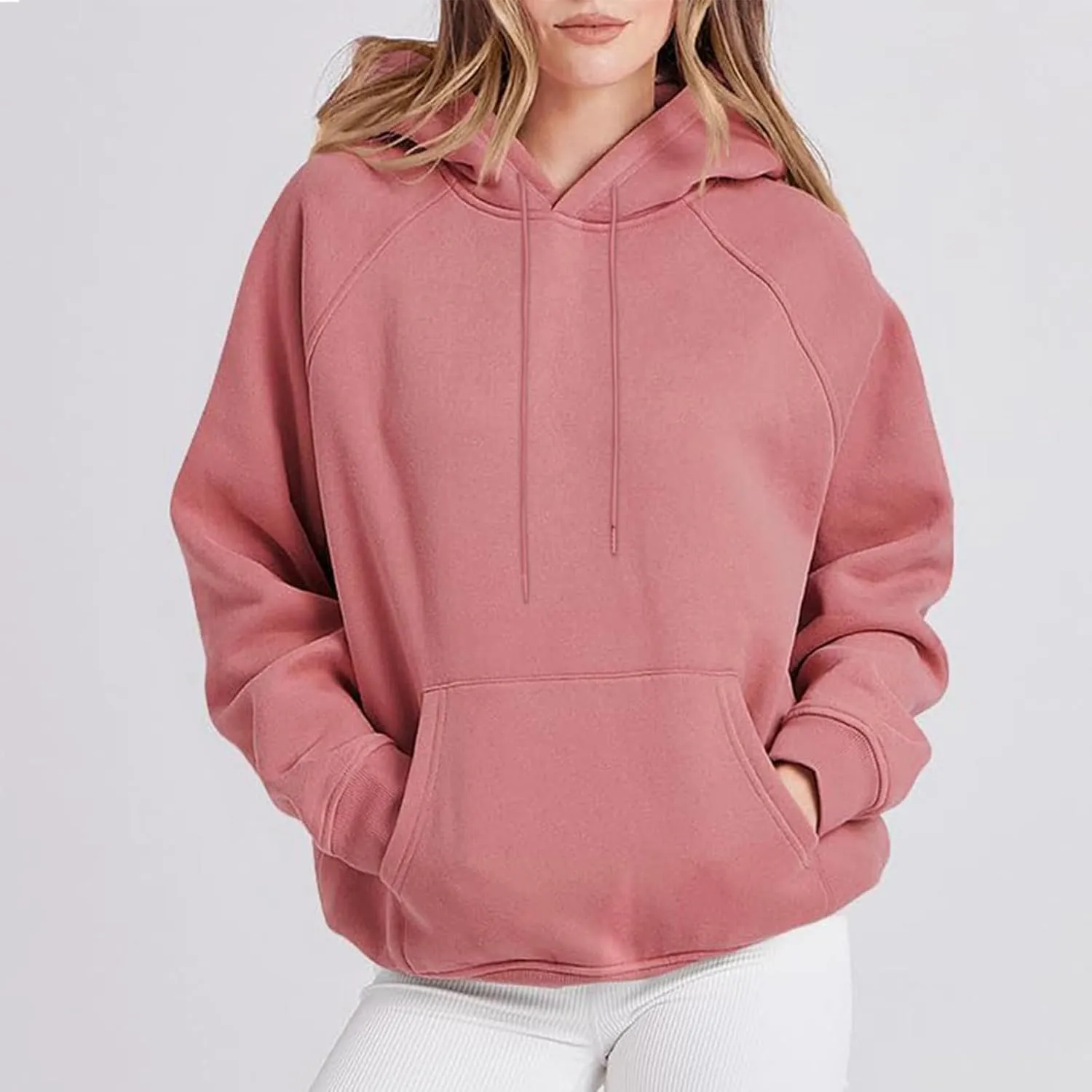 Womens Oversized Hoodies Sweatshirts Fleece Hooded Pullover Sweater Tops Long Sleeve Fall Fashion Outfits Clothes 2023