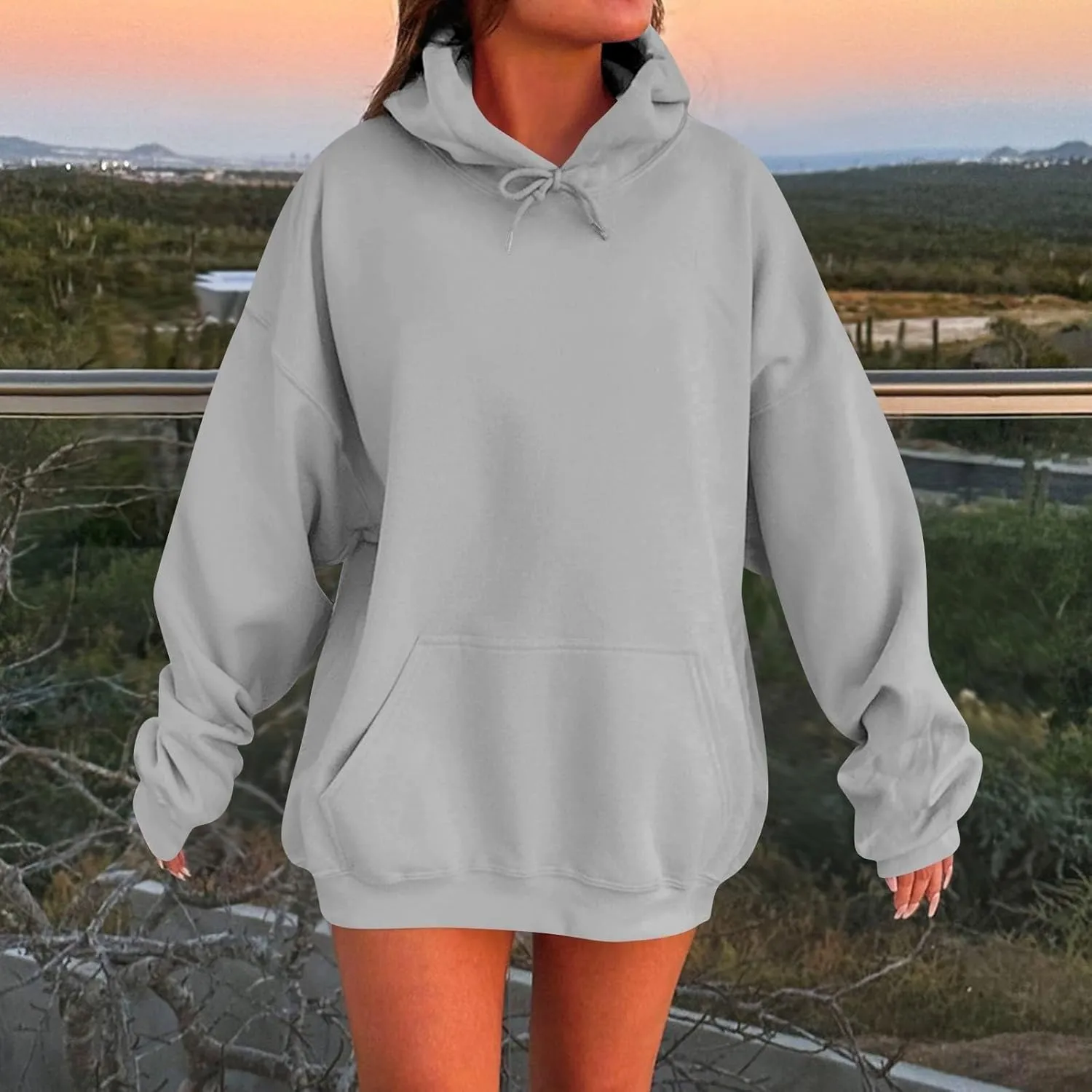 Womens Oversized Hoodies Winter Cotton Sweatshirts Pullover 2024 Fashion Tops Trendy Outfits Loose Sweatshirts