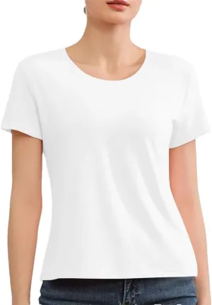 Women's Short Sleeve T-Shirts Breathable Quick Dry Daily Work T-Shirt Women Tops