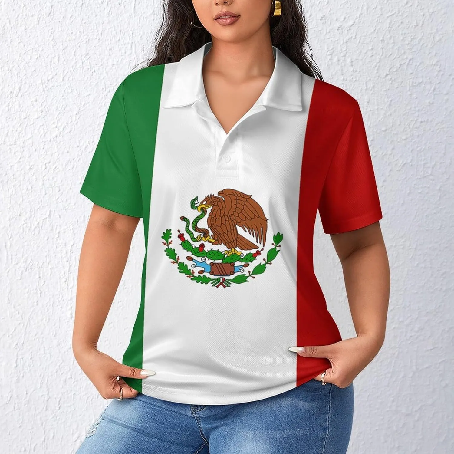 Women's Sport Palestine Flag Polo-Shirt Business Short-Sleeve Polo-Shirt for Women