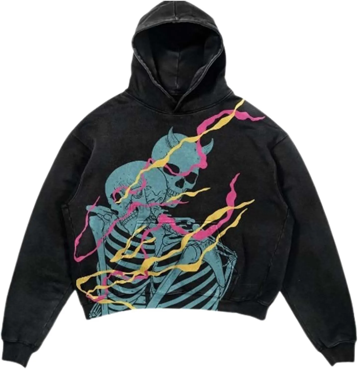 Y2k Camo Hoodie Oversized Graphic Hoodies Emo Clothes Vintage 2000s Sweatshirts Grunge Pullover Streetwear