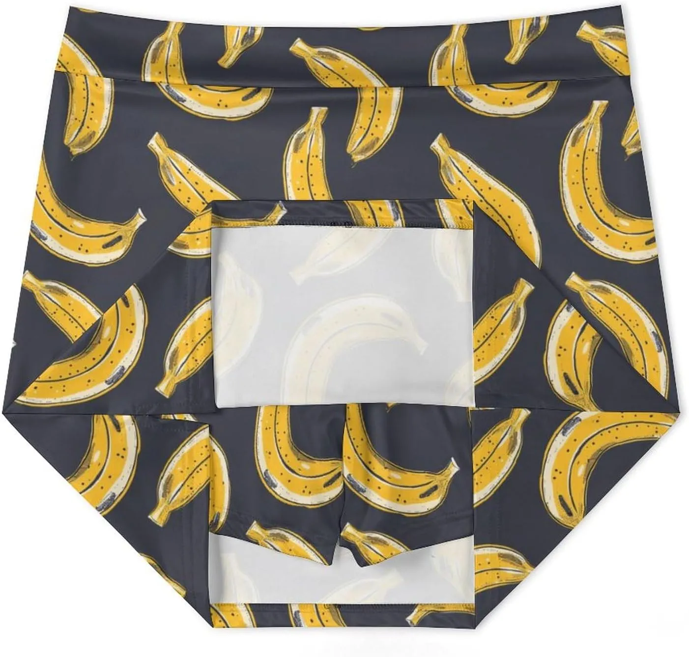 Yellow Banana Cartoon Women's Skort Athletic Skirt Golf Skorts A-line Skirts with Built-in Shorts Pockets