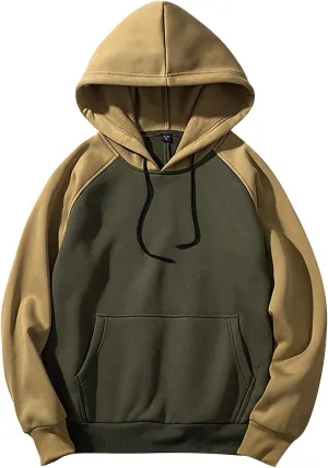 Ymosrh Mens Hoodies Pullover Hoodie Warm Long Sleeves Sweatshirt Coat Jacket Sweater Heavyweight Sweatshirt Crewneck