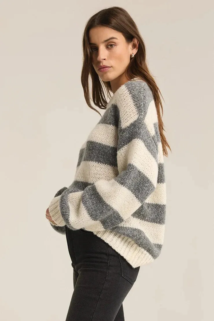 Z Supply Anders Stripe Crew Neck Sweater