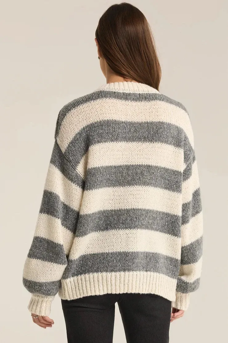 Z Supply Anders Stripe Crew Neck Sweater