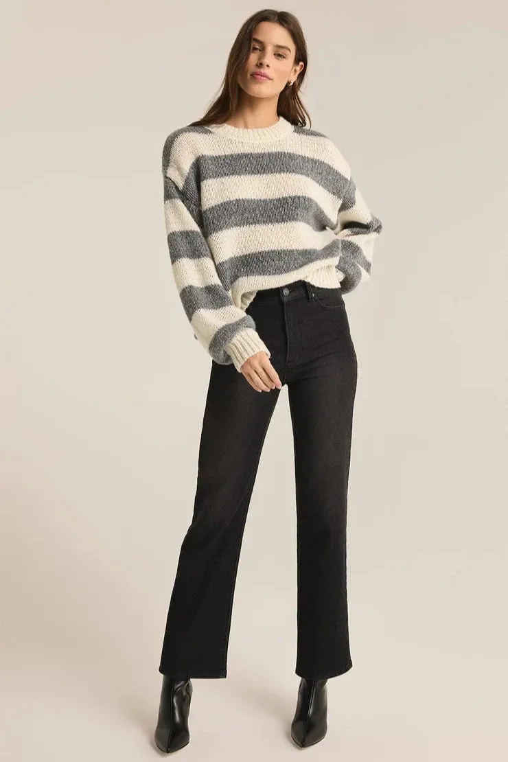 Z Supply Anders Stripe Crew Neck Sweater