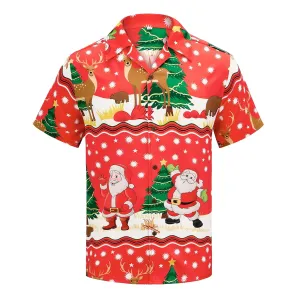 Zando 80s 90s Shirt for Men Retro Button Down Short Sleeve Shirt, Funny Shirt for Hawaiian Beach Disco Theme Party Outfit Top