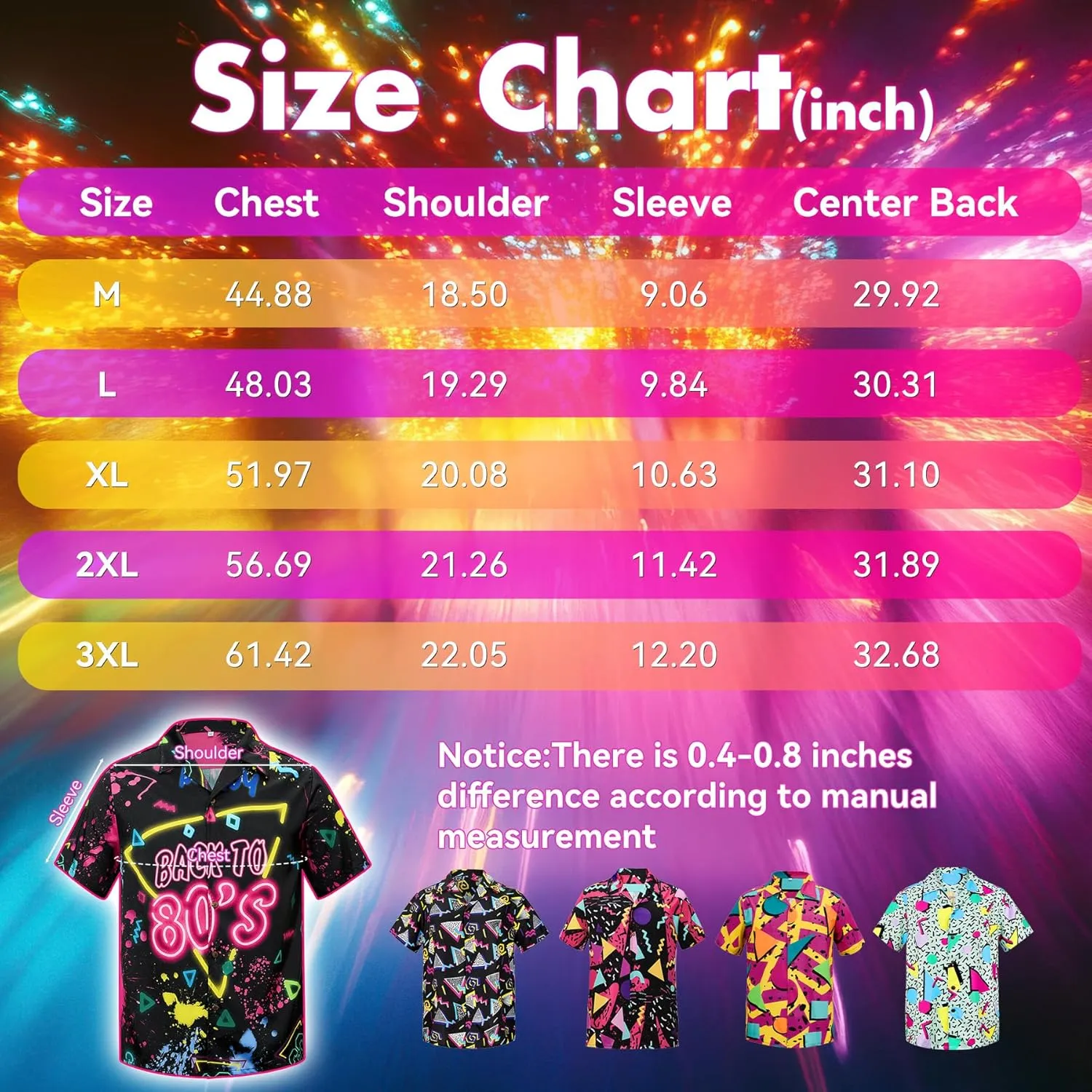 Zando 80s 90s Shirt for Men Retro Button Down Short Sleeve Shirt, Funny Shirt for Hawaiian Beach Disco Theme Party Outfit Top
