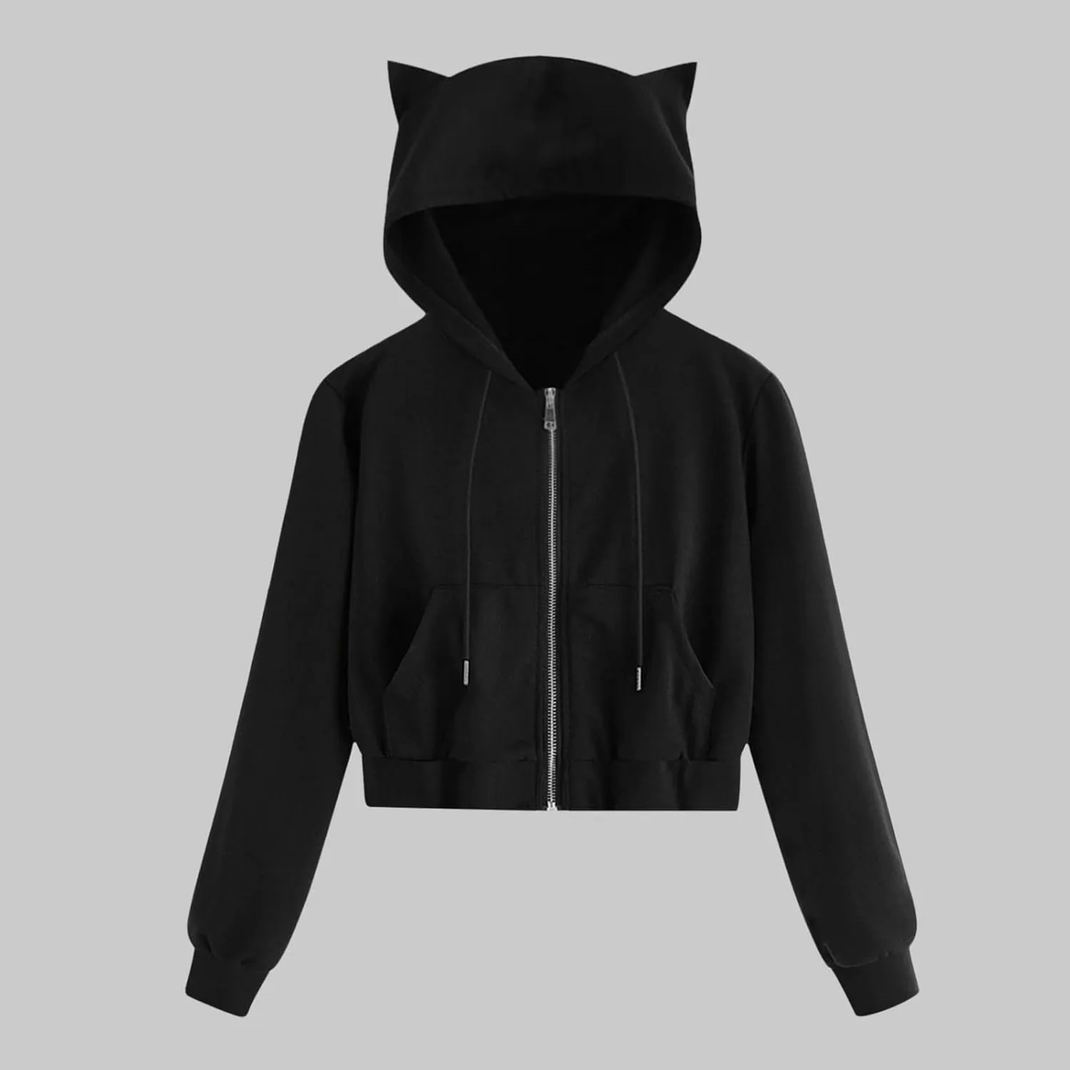 Zip Up Hoodies for Women Casual Solid Long Sleeve Zipper Pocket Shirt Hooded Sweatshirt Tops Hoodie Women plus Size